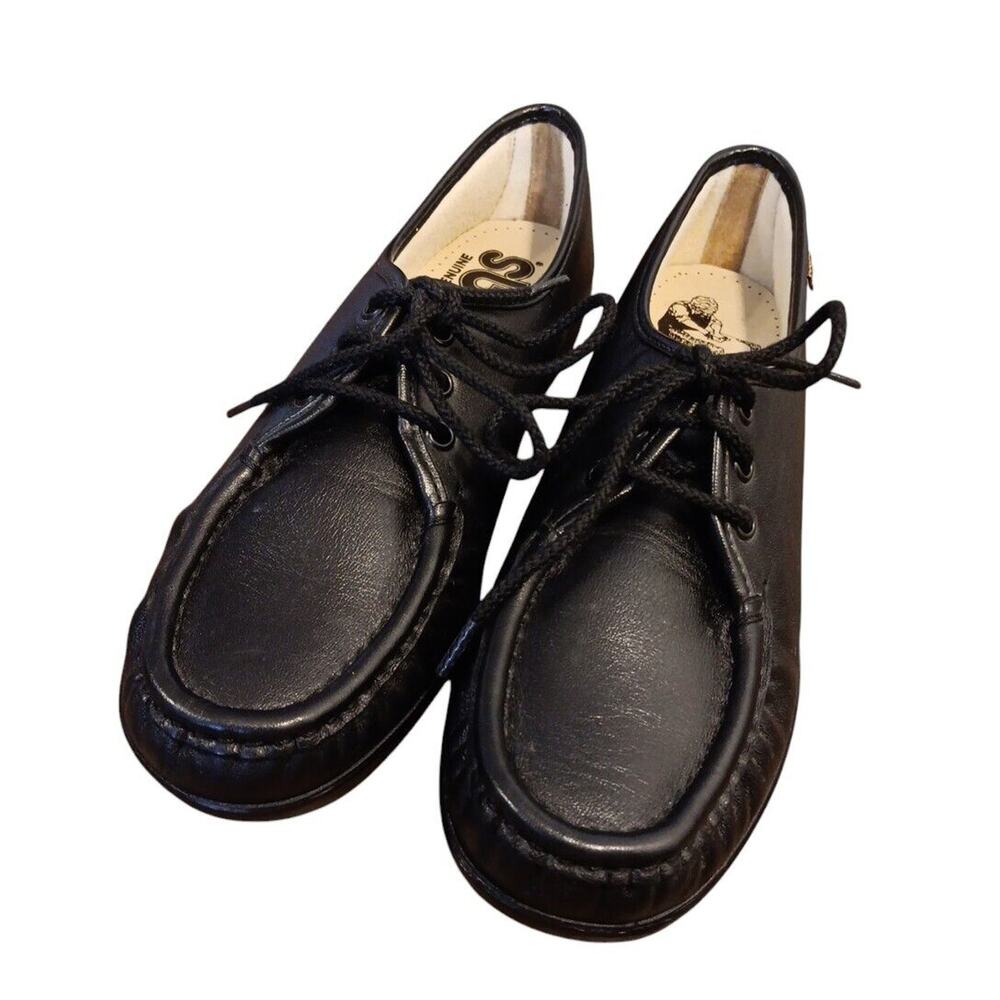 SAS Siesta Black Loafer Lace-Up Women's Casual‎ Shoes Size 8.5 C68468129 EUC